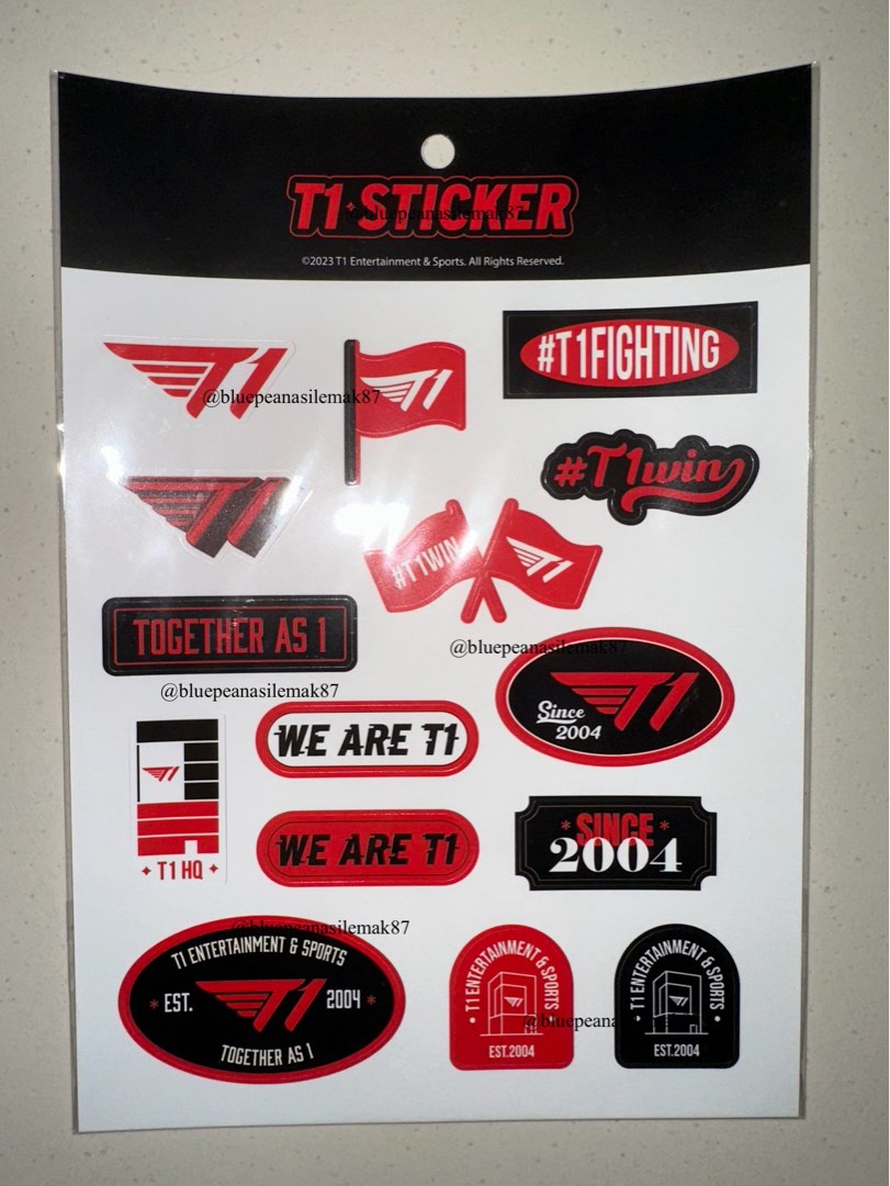 [LIMITED EDITION] T1 Basic Sticker Sheet, Hobbies & Toys, Stationery ...