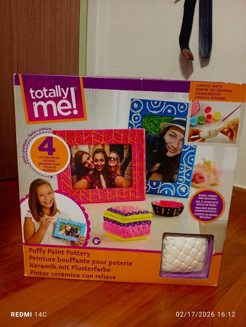 Totally Me! Puffy Paint Pottery Kit, Hobbies & Toys, Stationery & Craft ...