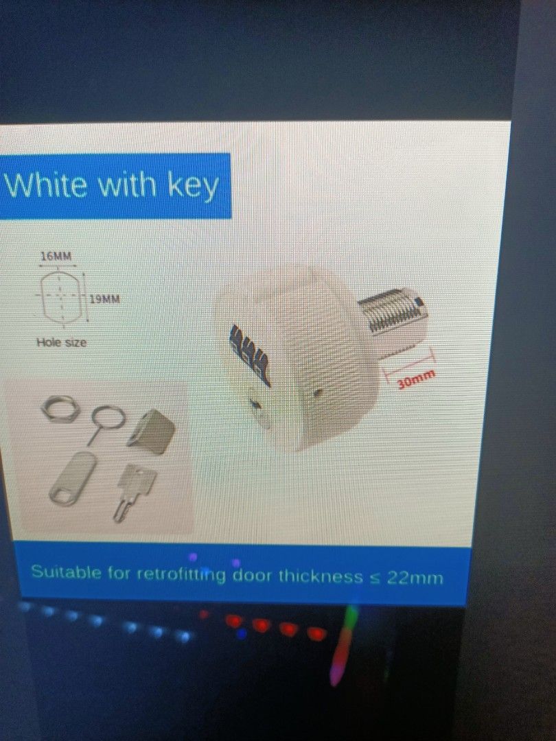 White Cabinet Lock with Key, Furniture & Home Living, Furniture ...