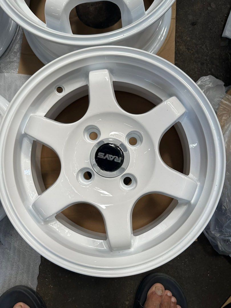 13” TE37 Rays design code 601 White mags 4Holes pcd 100 Bnew (Category: Mags and Tires) located in Quezon City. Submitted by mindanaotyrehaus (Listing ID 1422172637, Image 3). Description: 4pcs. 13” TE37 Rays design code 601 Brandnew Magwheels 4 Holes PCD 100 x5.5 width/ offset 35 Color: White sold as 4pcs for 13,000 pesos mags only * price may change without prior notice *txt or call us to check availability * fix price * Cash transaction/ GCash