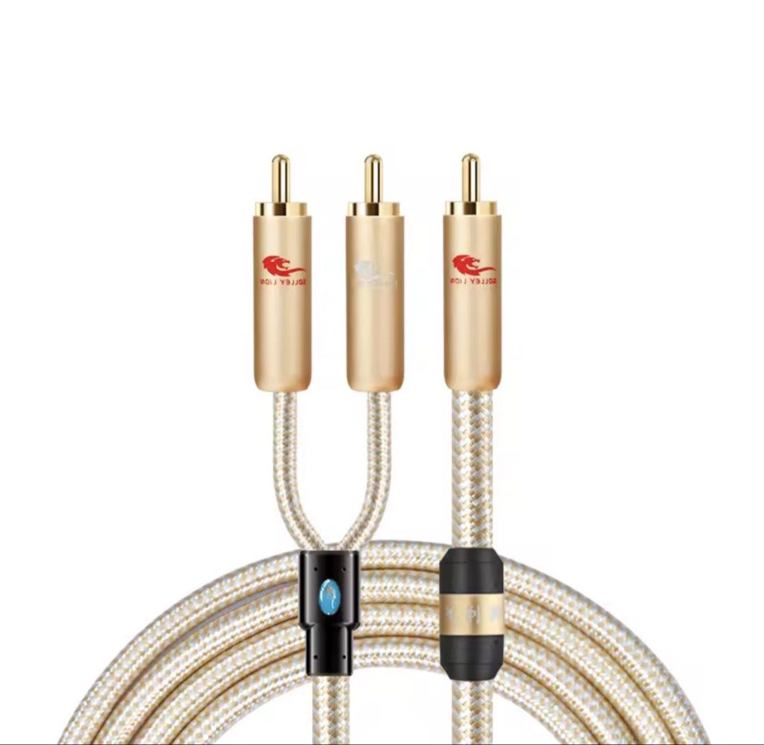 A Grade Audiophile RCA Audio Cable 1 Spilt 2