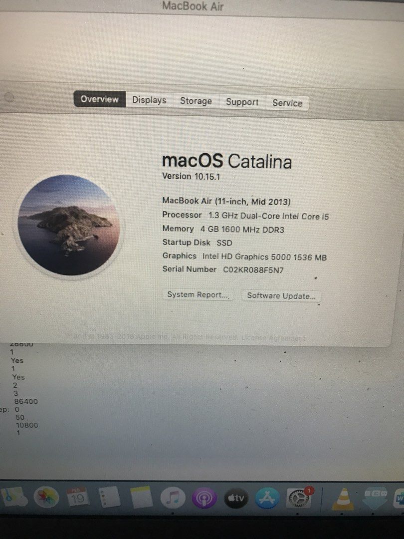 Apple MacBook Air 2013 laptop (Category: Laptops & Notebooks) located in Quezon City. Submitted by theconstantdeclutterer (Listing ID 1420455750, Image 3). Description: - Silver Macbook Air, 11 inches purchased in Apple store in Singapore. Used with laptop case, keyboard cover and charger wrap. -MacOS Catalina 4gb of RAM. Low battery cycle count: 33. -Get this now! .