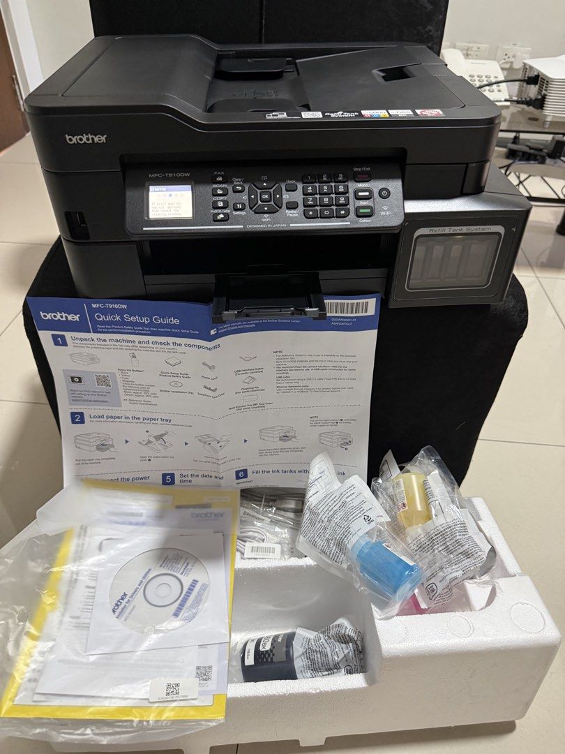 Brother MFC-T910DW Ink Tank Printer (Category: Printers, Scanners & Copiers) located in Angono. Submitted by calmturtle_82ab0d (Listing ID 1422157754, Image 3). Description: Up for grab is a brand new, open box Brother MFC-T910DW. Just opened and setup to check if its working just fine as it should be so all inks are full with 1 extra unopened black ink included. complete original package with box. This was bought new in Hong Kong so it has a Hon