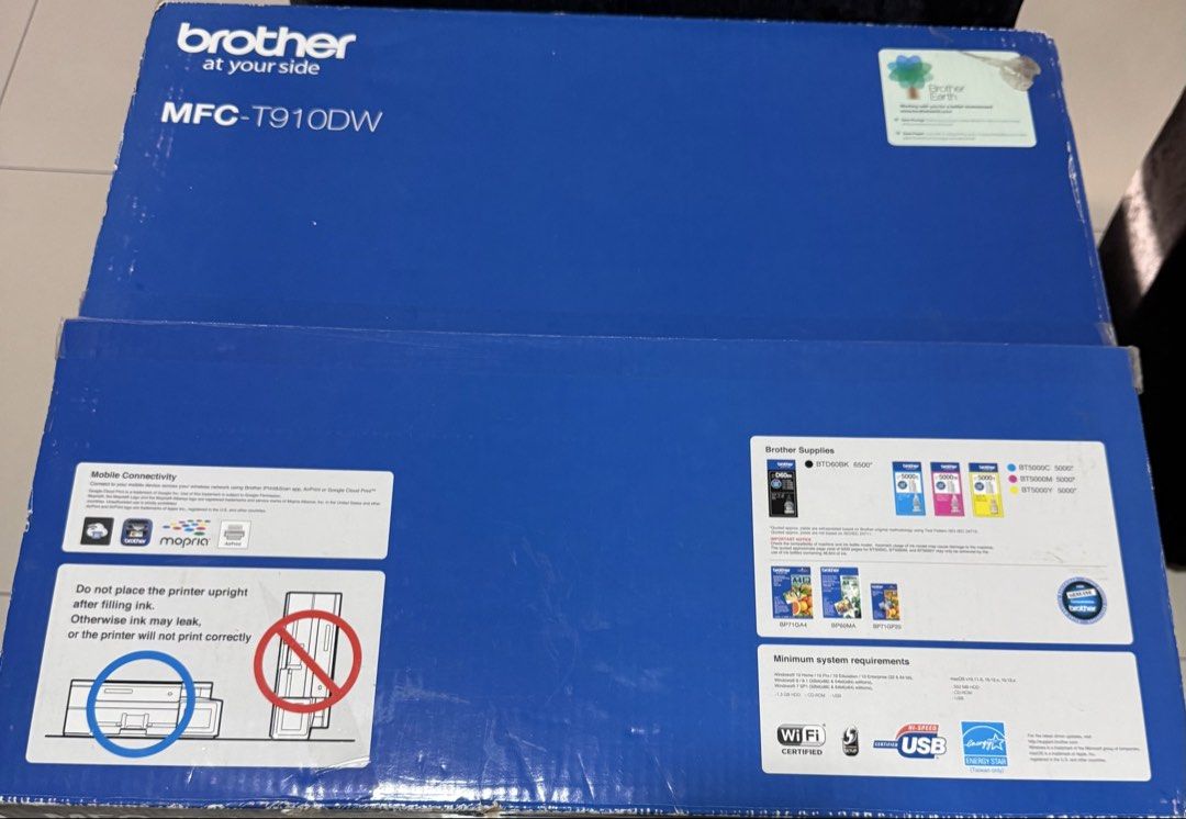 Brother MFC-T910DW Ink Tank Printer (Category: Printers, Scanners & Copiers) located in Angono. Submitted by calmturtle_82ab0d (Listing ID 1422157754, Image 1). Description: Up for grab is a brand new, open box Brother MFC-T910DW. Just opened and setup to check if its working just fine as it should be so all inks are full with 1 extra unopened black ink included. complete original package with box. This was bought new in Hong Kong so it has a Hon