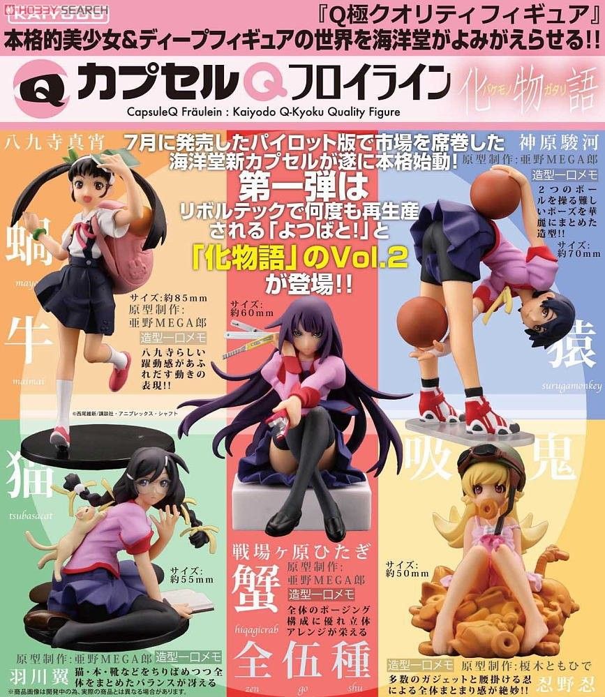 CapsuleQ Fraulein Bakemonogatari Complete Set (Category: Designer & Blind Box Toys) located in Manila. Submitted by gorzuzofficial (Listing ID 1422164315, Image 1). Description: MOP: Gcash MOD: lbc/Lalamove/J&T.