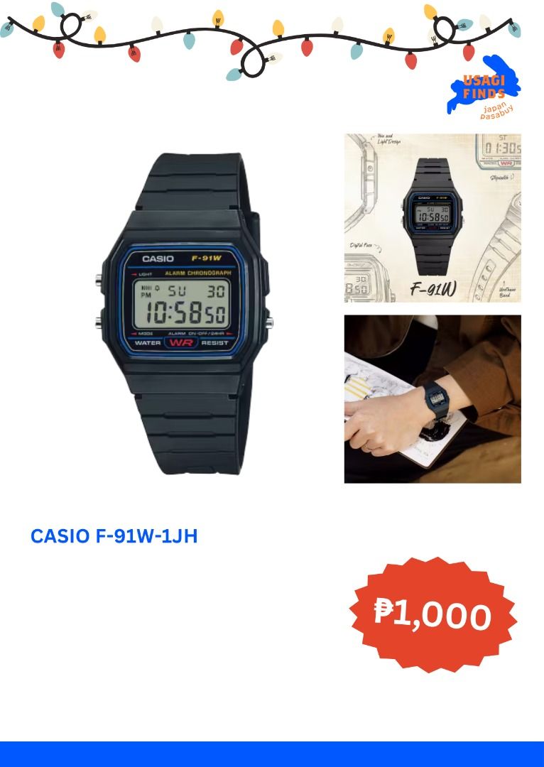 CASIO F-91W-1JH (Category: Luxury Watches) located in Bacoor. Submitted by usagifindss (Listing ID 1422098476, Image 1). Description: .