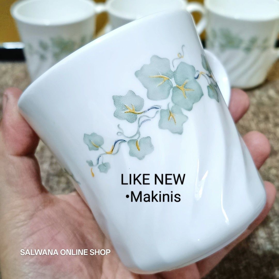 Corningware USA Callaway Ivy Mug 250ml (Category: Coffee & Tea Tableware) located in Mabalacat. Submitted by salwanaonlineshop (Listing ID 1422159095, Image 2). Description: CORNINGWARE USA CALLAWAY IVY MICROWAVABLE MUG 250ML • JAPAN SURPLUS 🇯🇵 Like New Condition 🇯🇵 Makinis 🇯🇵 No issue 🇯🇵 Microwave & Dishwasher Safe 🇯🇵 Japan Source 🇯🇵 SOLD PER PIECE 🛒 Follow us on S.H.O.P.E.E and L.A.Z.A.D.A at SALWANA ONLINE SHOP for more rare, vint