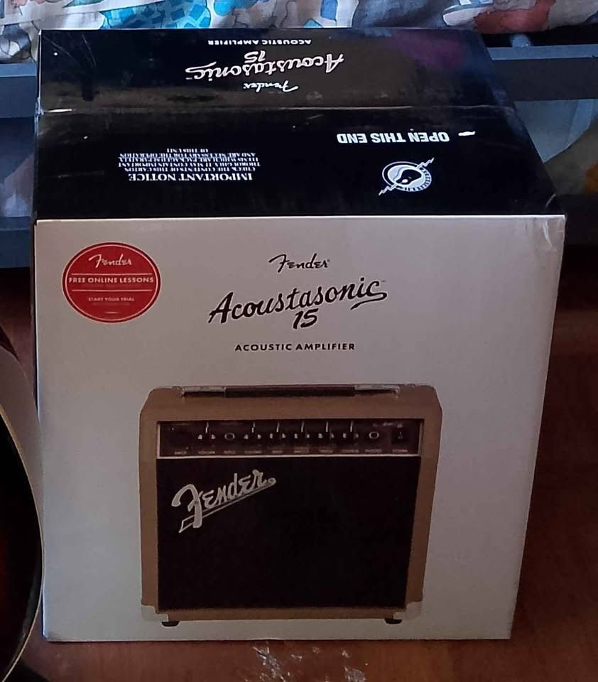 Fender Acoustasonic 15 - Acoustic Amplifier (Category: Musical Instruments) located in Paranaque City. Submitted by kenneth.hernandez (Listing ID 1422110905, Image 1). Description: -Brand New -Never used (open box) -Bought Adawliah-ksa -Negotiable price.