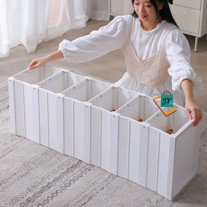 Foldable Shoe Storage Box (Category: Storage Boxes & Baskets) located in Manila. Submitted by ashleyeshk1320 (Listing ID 1422104246, Image 3). Description: - Foldable shoe storage box - Clear door for easy viewing and access - Stackable design - Easy to assemble and disassemble - Dimensions: 25.5cm x 34.5cm x 19.5cm - Space-saving solution.