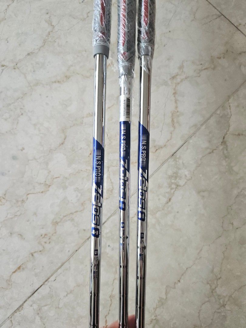 FOURTEEN WEDGE SET-3 PCS. (Category: Golf) located in Muntinlupa City. Submitted by pbs_sang (Listing ID 1422131471, Image 2). Description: SELL BY SET-3 PCS-FOURTEEN WEDGE- LOFT- 52,56,60 SHAFT- NS PRO- ZELOS 8- STIFF FLEX PLEASE CHECK GROOVE CONDITION- STILL WELL BITES. RFS: upgrading..