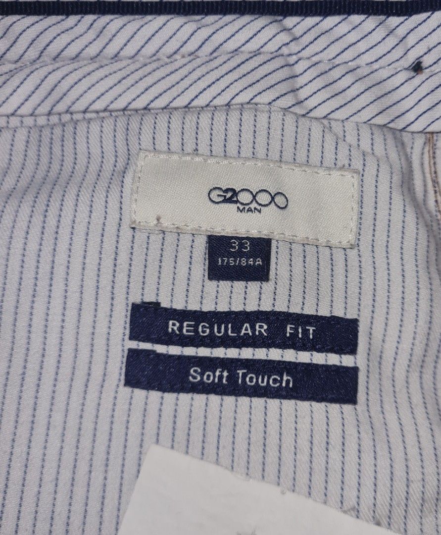 G2000 Man Regular Fit Pants (Category: Trousers) located in Marikina City. Submitted by otitsmobagets (Listing ID 1422136371, Image 2). Description: - G2000 Man pants - Regular fit - Size Waist- 33, Length - 34inchea, Hem - 7.5inches, - Light brown color - Suitable for various occasions - Item in Marikina - MOP - Gcash, MARIBANK, bank transfer - Delivery Fee - c/o buyer.