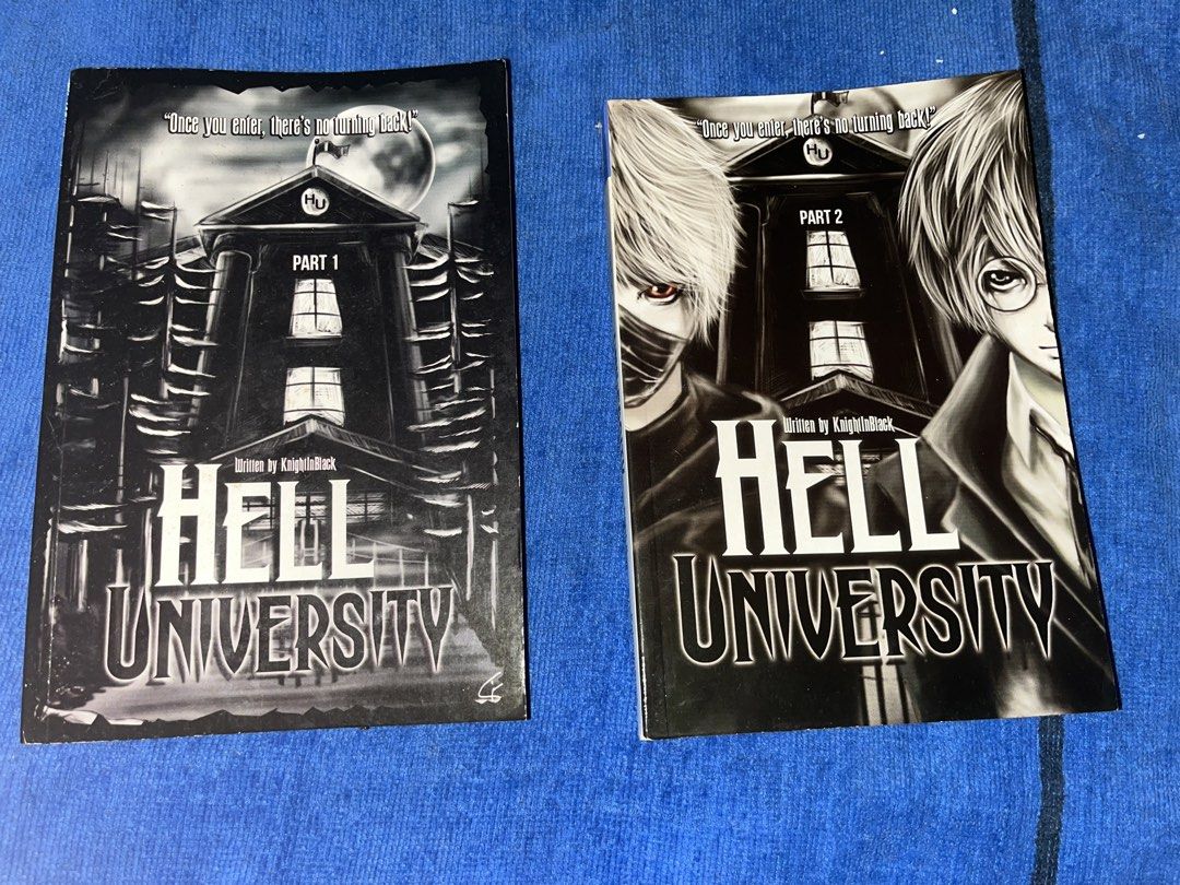 Hell University and Chasing Hell Book Series (Category: Storybooks) located in Manila. Submitted by k4tee (Listing ID 1422172597, Image 2). Description: - Hell University & Chasing Hell book series - By KnightInBlack - Includes: Hell University Part 1 & 2, Chasing Hell Part 1 & 2 - 4 books.