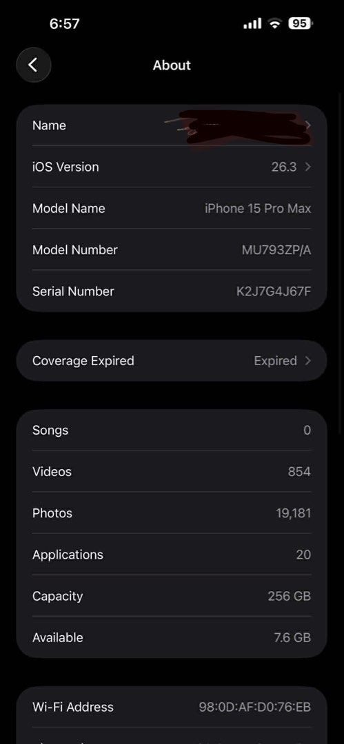 Iphone 15 Pro Max (Negotiable) (Category: iPhone 15 Series) located in Batangas. Submitted by daefloress (Listing ID 1422197464, Image 2). Description: Iphone 15 Pro Max Natural Titanium 82 Batt Health 256 GB Location: San Jose, Batangas, Lipa Batangas.
