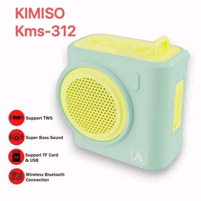 KIMISO KMS-312 Outdoor Speaker (Category: Soundbars, Speakers & Amplifiers) located in Manila. Submitted by ashleyeshk1320 (Listing ID 1422111115, Image 2). Description: - KIMISO KMS-312 Portable Speaker - Wireless Bluetooth Connection - TWS (True Wireless Stereo) Support - Super Bass Sound - TF Card & USB Support - Designed for Outdoor Use - Carabiner Clip for Easy Attachment - Available in Multiple Colors - Perfect for Music On-the-Go.