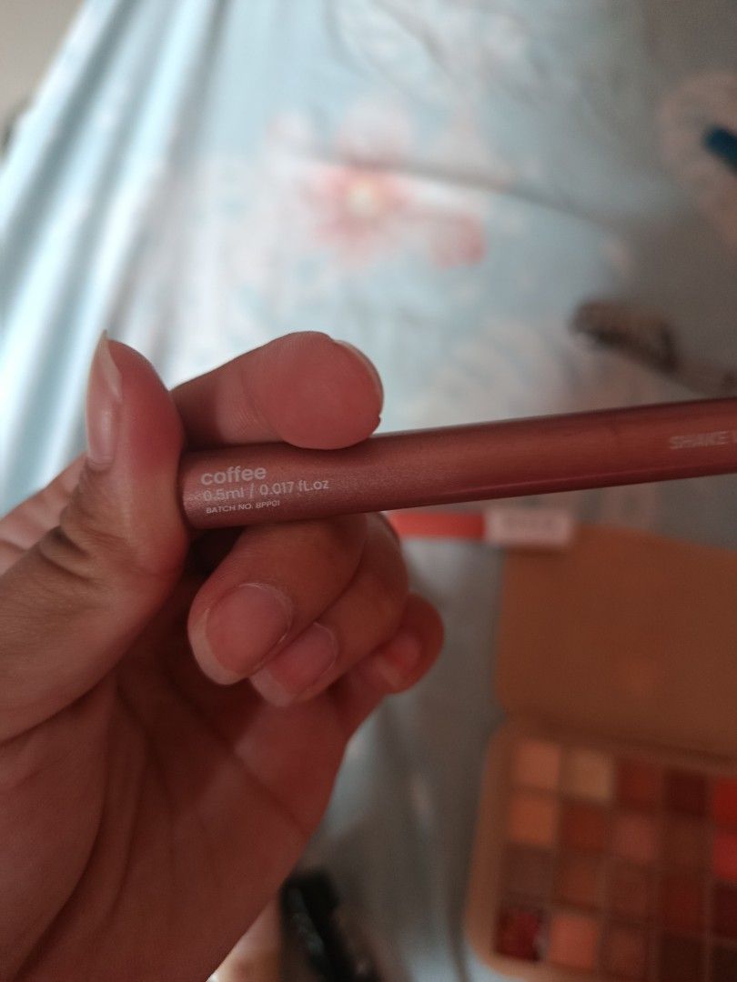 MAKEUP BUNDLE: Eyeshadow Palette, NYX Lipstick, Strokes, Vice co etc (Category: Makeup) located in Paranaque City. Submitted by jika_ (Listing ID 1422122298, Image 3). Description: - MGL Eyeshadow Palette (warm-toned shades) - NYX Lipstick No. 103 (Naputol but can still ve used) - Strokes Foundation (shade medium) >80% - GRWM Brow pen pro in "coffee" >60% - Saludent Shade Nut Cream >95% - Vice co Blurrfection skin tint >90% - Focallure air fit ma