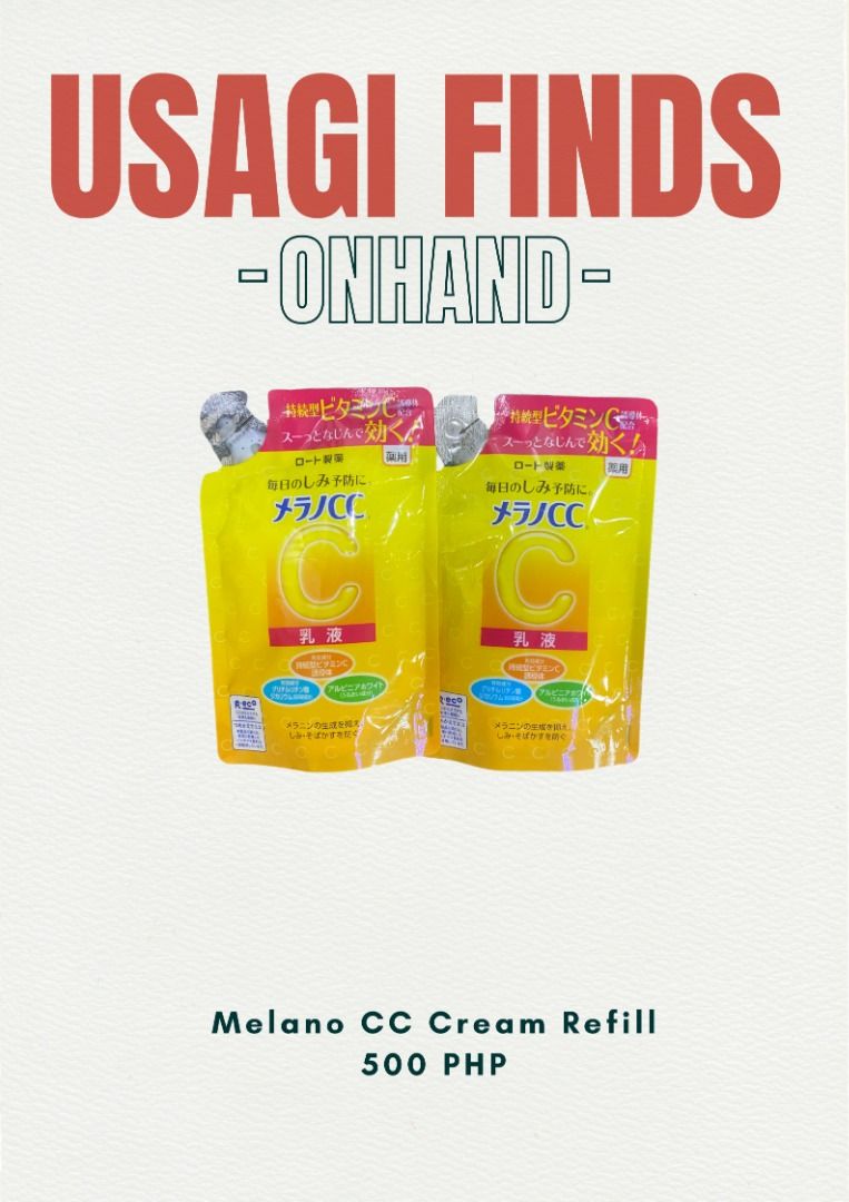 Melano CC Cream Refill (Category: Face Care) located in Bacoor. Submitted by usagifindss (Listing ID 1422090137, Image 1). Description: .