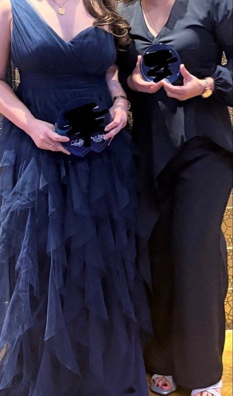 Navy Blue One-Shoulder Ruffled Gown (Category: Evening dresses & gowns) located in Las Pinas. Submitted by bubblesmarble (Listing ID 1422210829, Image 2). Description: Used once, bought brandnew.
