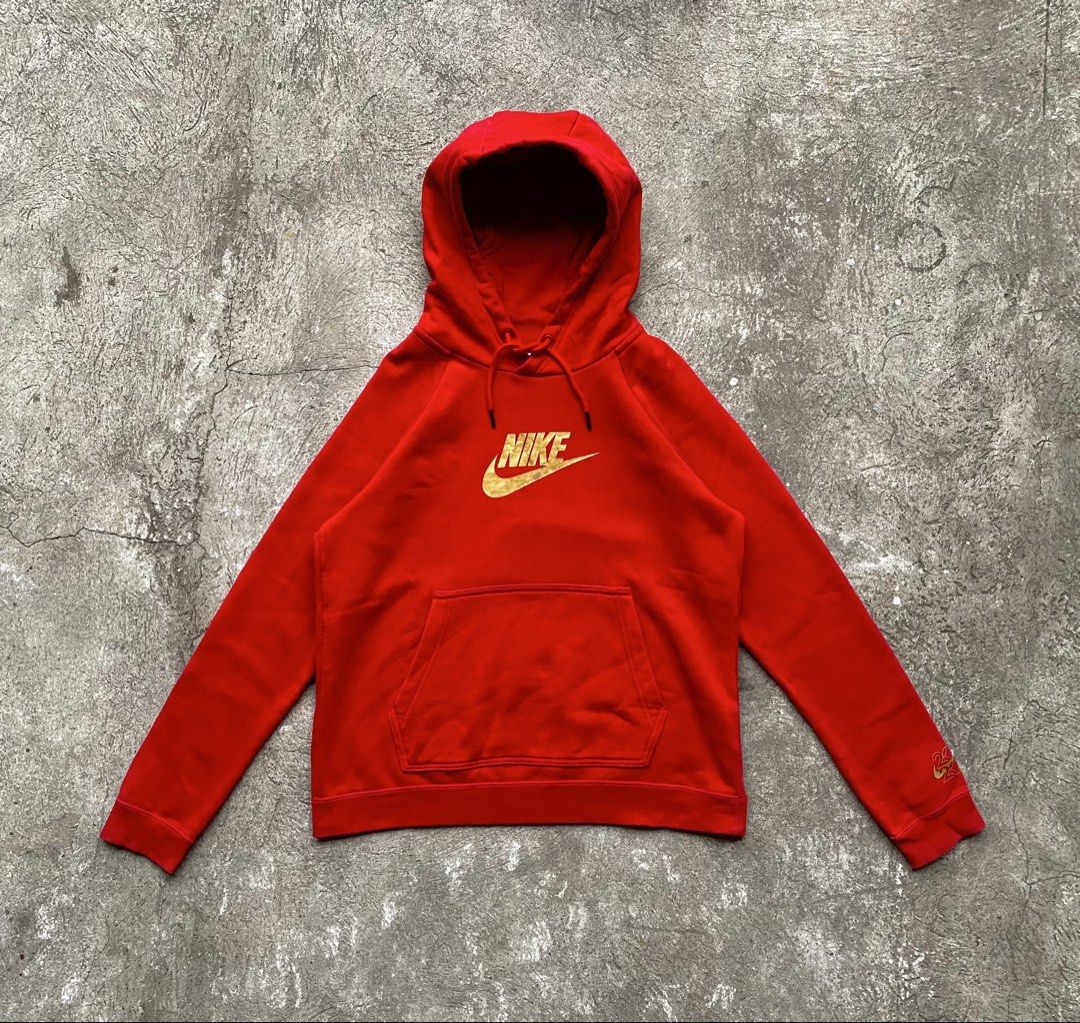 red and gold nike hoodie