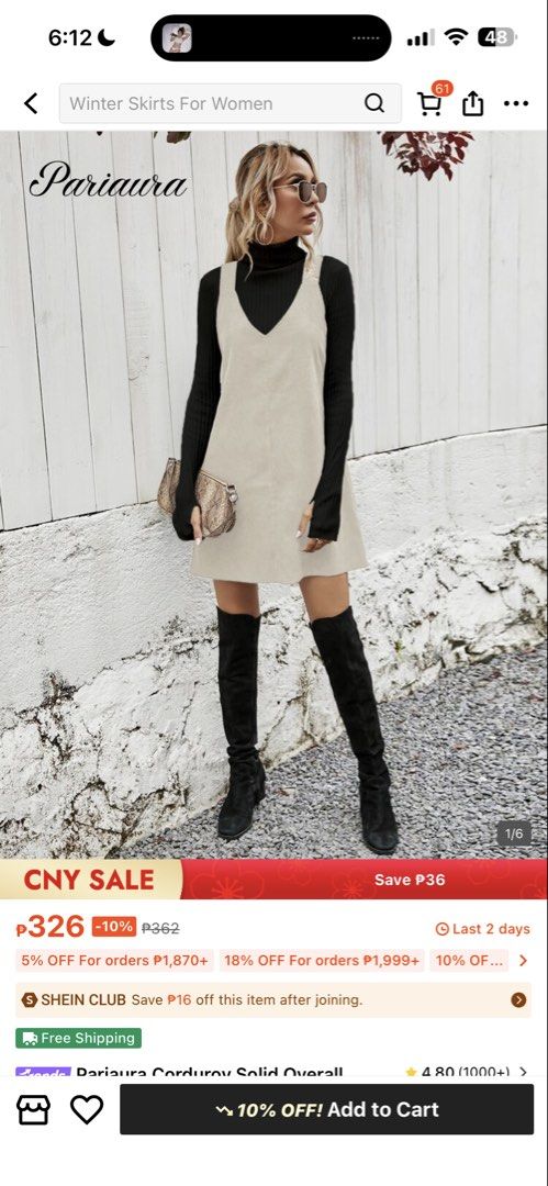 Pariaraura Corduroy Solid Overall Dress (Category: Dresses) located in Angeles City. Submitted by hemeli (Listing ID 1422094899, Image 1). Description: Used only once Declutterring Location: Angeles City and Makati City (weekends).