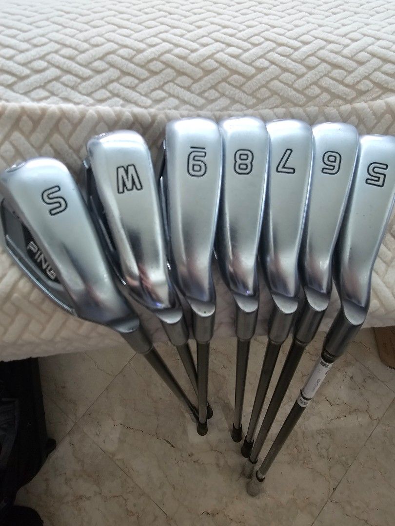 PING IRON SET- G425 (Category: Golf) located in Muntinlupa City. Submitted by pbs_sang (Listing ID 1422134571, Image 2). Description: PING IRON SET- 7 PCS. FROM SAND(S), PW, 9,8,7,6, 5. LIE- BLACK DOT SHAFT- ORIGINAL PING SHAFT, REULAR FLEX. 8 MONTHS USED.