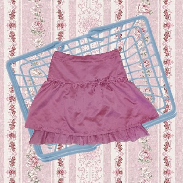 pink coquette ribbon mini skirt (Category: Skirts) located in Botolan. Submitted by fleuresa (Listing ID 1422166607, Image 1). Description: size 23 - 24 #favvvvvvv.