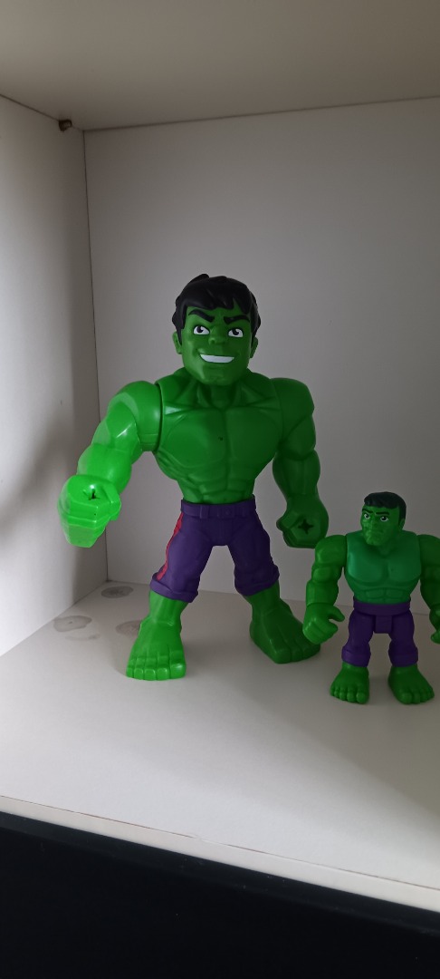 Playskool Heroes Marvel Mega Mighties – Figurine Hulk De 25 Cm, Articulations Mobiles, Super Héros Vert Pour Aventures épiques Dès 3 Ans