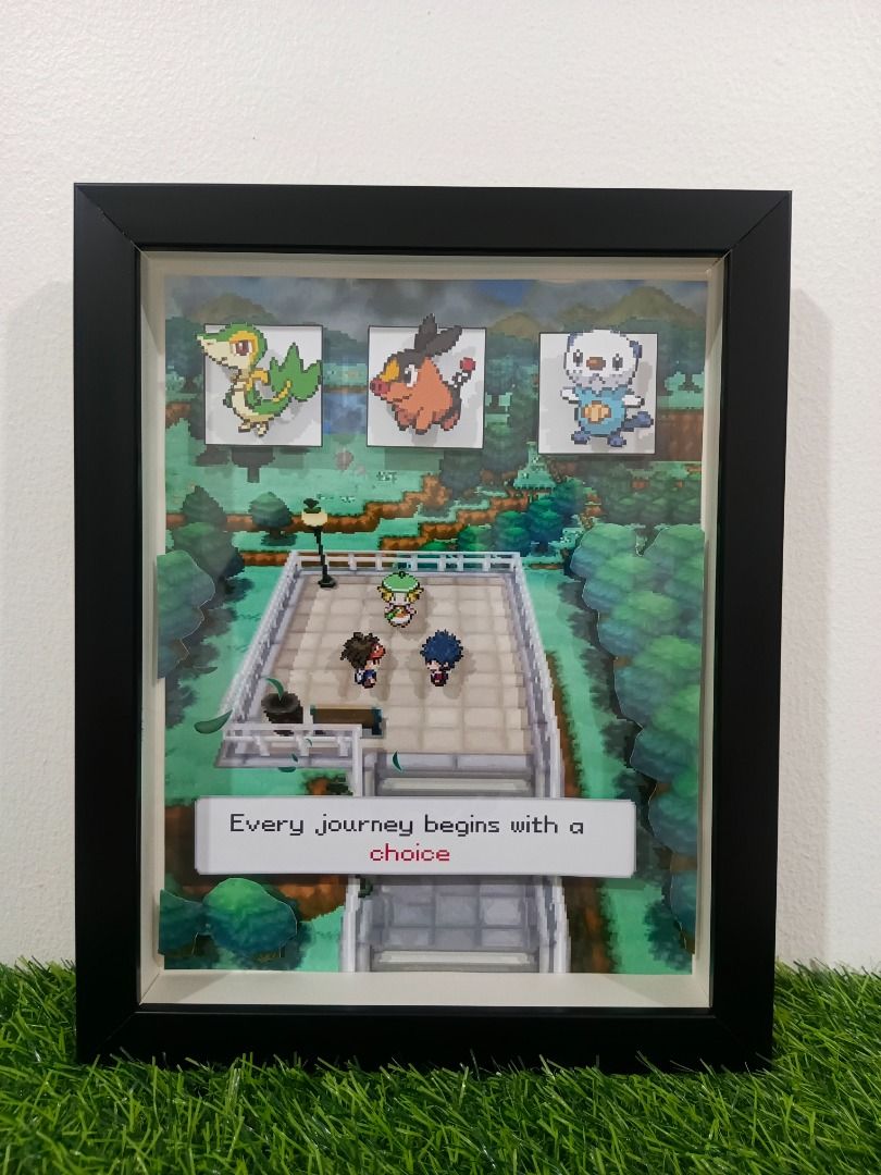 Pokemon Generation 5 (Black 2 & White 2) Video Game Shadow Box, Video ...