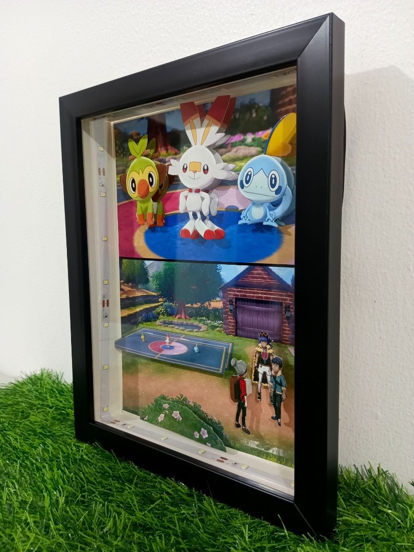 Pokemon Generation 8 Starters (Sword & Shield) Video Game Shadow Box ...
