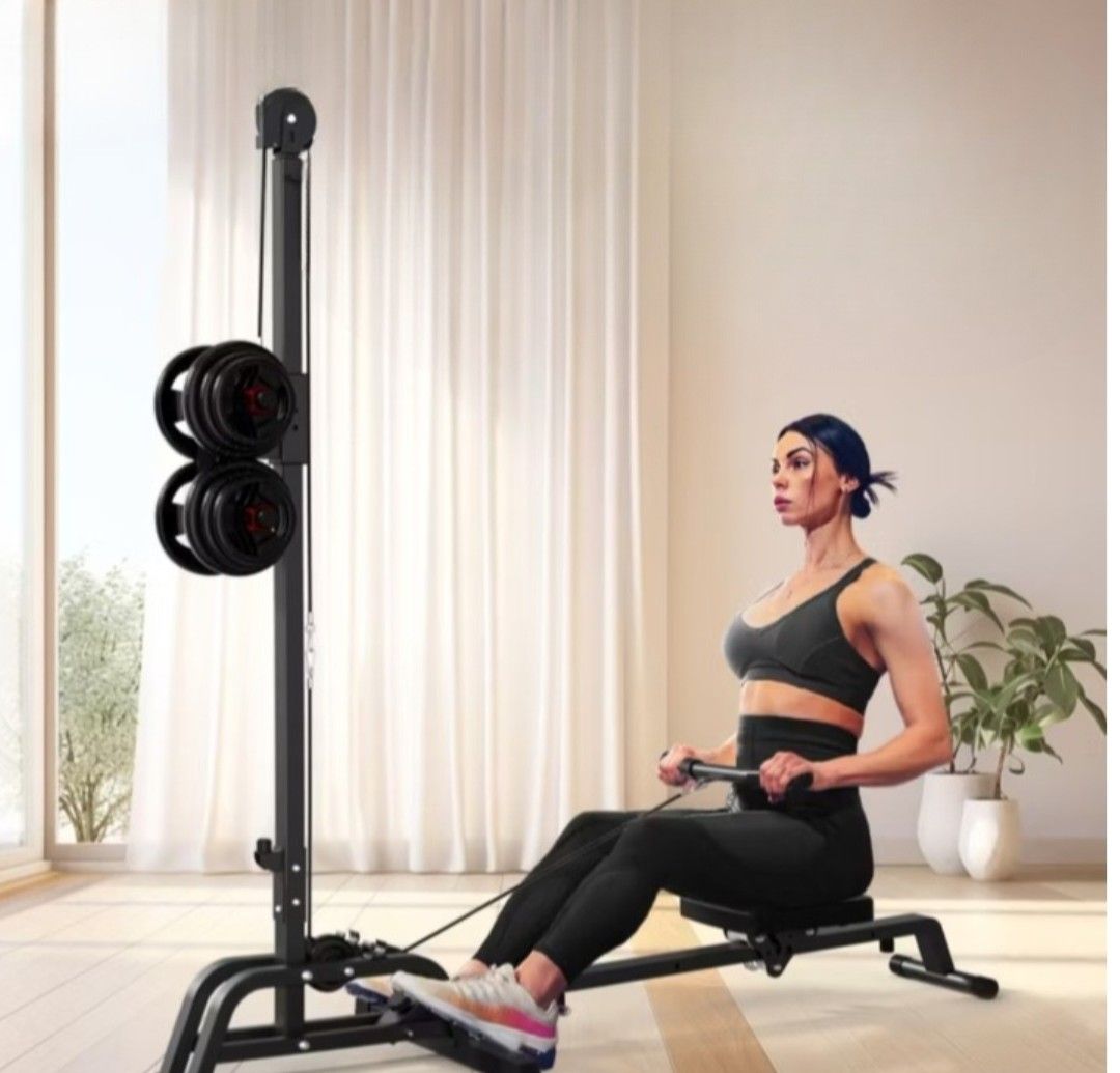 Rowing Machine With High And Low Pull | Full Body Home Gym Trainer ...