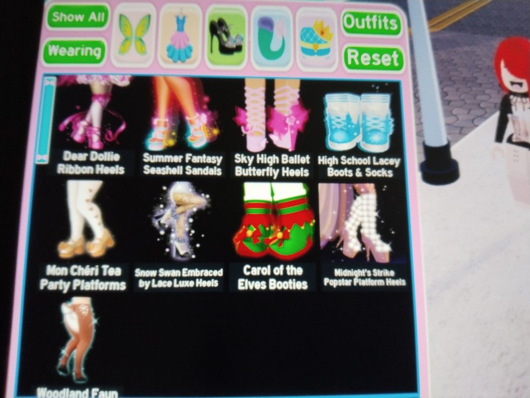 Royale High Items (Category: Others) located in Lumut. Submitted by s0renrens (Listing ID 1422152021, Image 1). Description: 🌫️ . . . hello lovies 🎀 Royale high item is now ready for you guys ✨ 🪾🤍 p r i c e l i s t 🤍🪾 dear dollie heels : rm1 mon cheri heels : rm1 midnight strike heels : rm1 summer fantasy heels : rm1 snow swan heels : rm1 sky high ballet : rm1 high school lacey : rm1 snow swan skirt : rm1 dear dollie skirt : rm1 summer fant