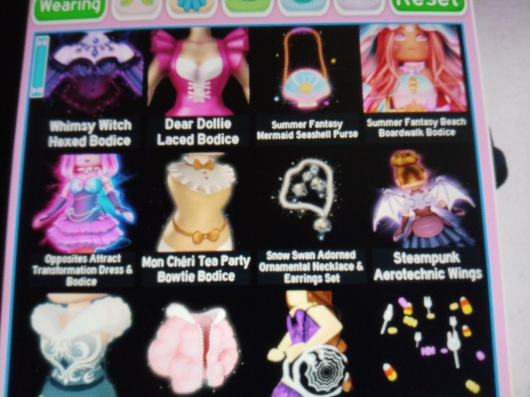 Royale High Items (Category: Others) located in Lumut. Submitted by s0renrens (Listing ID 1422152021, Image 3). Description: 🌫️ . . . hello lovies 🎀 Royale high item is now ready for you guys ✨ 🪾🤍 p r i c e l i s t 🤍🪾 dear dollie heels : rm1 mon cheri heels : rm1 midnight strike heels : rm1 summer fantasy heels : rm1 snow swan heels : rm1 sky high ballet : rm1 high school lacey : rm1 snow swan skirt : rm1 dear dollie skirt : rm1 summer fant