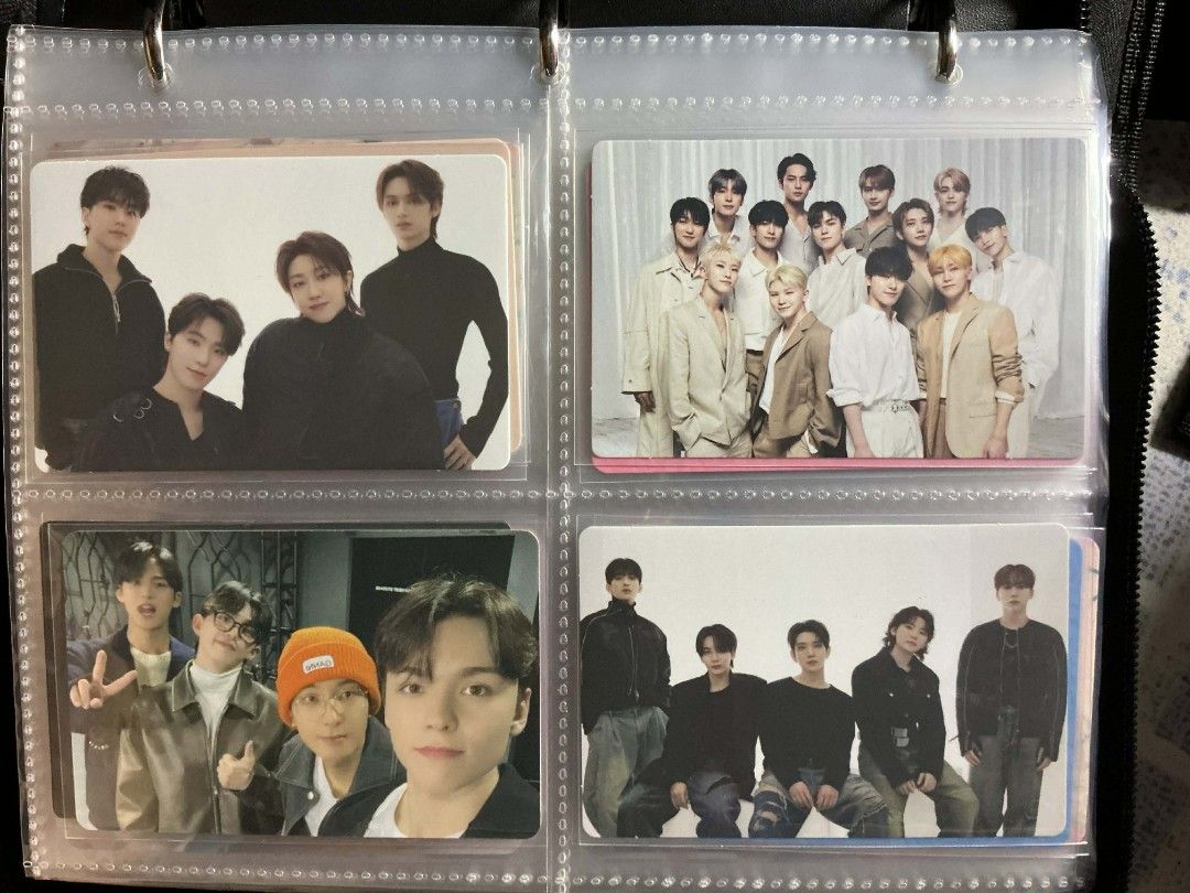 Seventeen Photocards and Binder (Category: K-Wave Merchandise) located in Paranaque City. Submitted by purple.aster_ (Listing ID 1422131438, Image 1). Description: • Selling as set only. • Group & individual photocards (RPC & NRPC) • Binder w/ sleeves. • with freebies ‼️📢 If interested, DM for more photos..