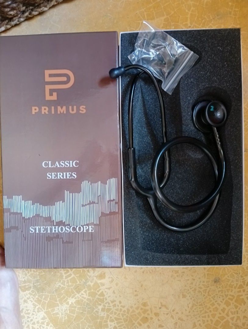Stethoscope Primus Classic Series Stethoscope (Category: Medical Supplies & Tools) located in Rizal. Submitted by timeless_shop (Listing ID 1422094856, Image 2). Description: - Original Primus Classic Series stethoscope binili ko mismo sa official store - Color: Black - Hindi masyadong nagamit sa school - 2,200 ko nabili ito -Maayos ito at malakas rhythm beat - Includes extra ear tips - Comes with original box - "Classic Series Stethoscope" Chat 