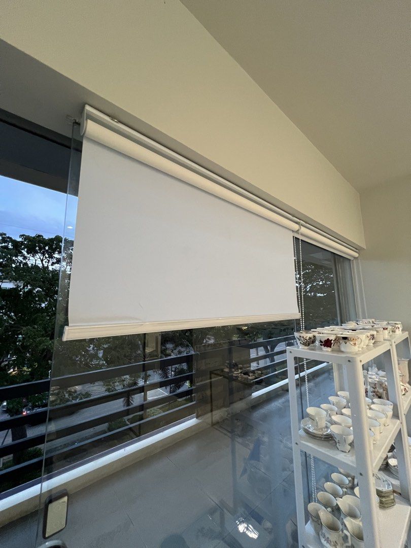 Sunscreen Roller Blinds (2 pcs) (Category: Curtains & Blinds) located in Santa Rosa. Submitted by shoppaurine (Listing ID 1422184188, Image 3). Description: - Size: 115 cm (W) x 210 cm (H) each - Color: White - Used but still in good condition! Message me if you’re interested! .