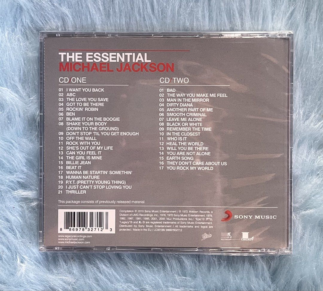 The Essential - Michael Jackson 2-CD (Category: CDs & DVDs) located in Dasmarinas. Submitted by ohsnaprecords (Listing ID 1422135636, Image 2). Description: - The Essential Michael Jackson 2-CD set. - Includes a wide selection of his greatest hits. - Features iconic songs like "I Want You Back," "Beat It," and "Billie Jean." - Released by Sony Music..