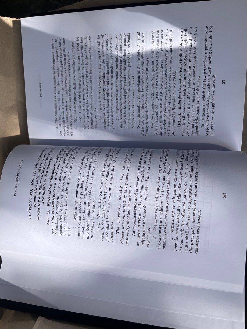 The Revised Penal Code 2025 Edition (Category: Textbooks) located in Las Pinas. Submitted by ace.bn (Listing ID 1422141161, Image 3). Description: - 2025 Edition of The Revised Penal Code - lawyer’s edition -rfs: dont need it No marks/highlighter Shipping c/o buyer.