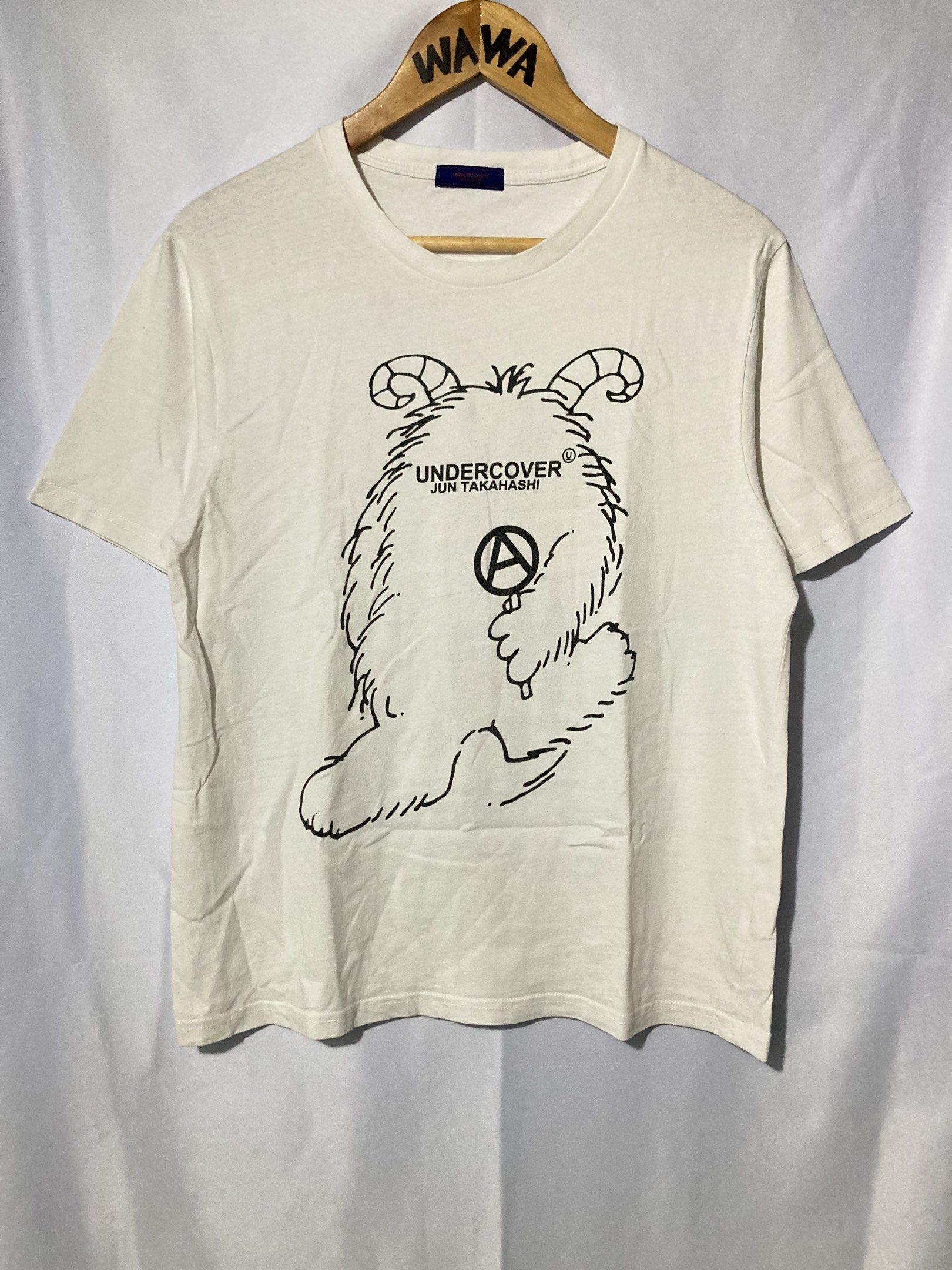 UNDERCOVER JUN TAKASHI ANARCHY MONSTER SHIRT (Category: Luxury Apparel) located in Naga. Submitted by wwy3ips (Listing ID 1411261259, Image 1). Description: UNDERCOVER JUN TAKASHI ANARCHY MONSTER TSHIRT SIZE 3 ON TAG 19 WIDTH 26 LENGTH IN VERYGOOD CONDITION 9/10 COLOR RATE NO ISSUE .