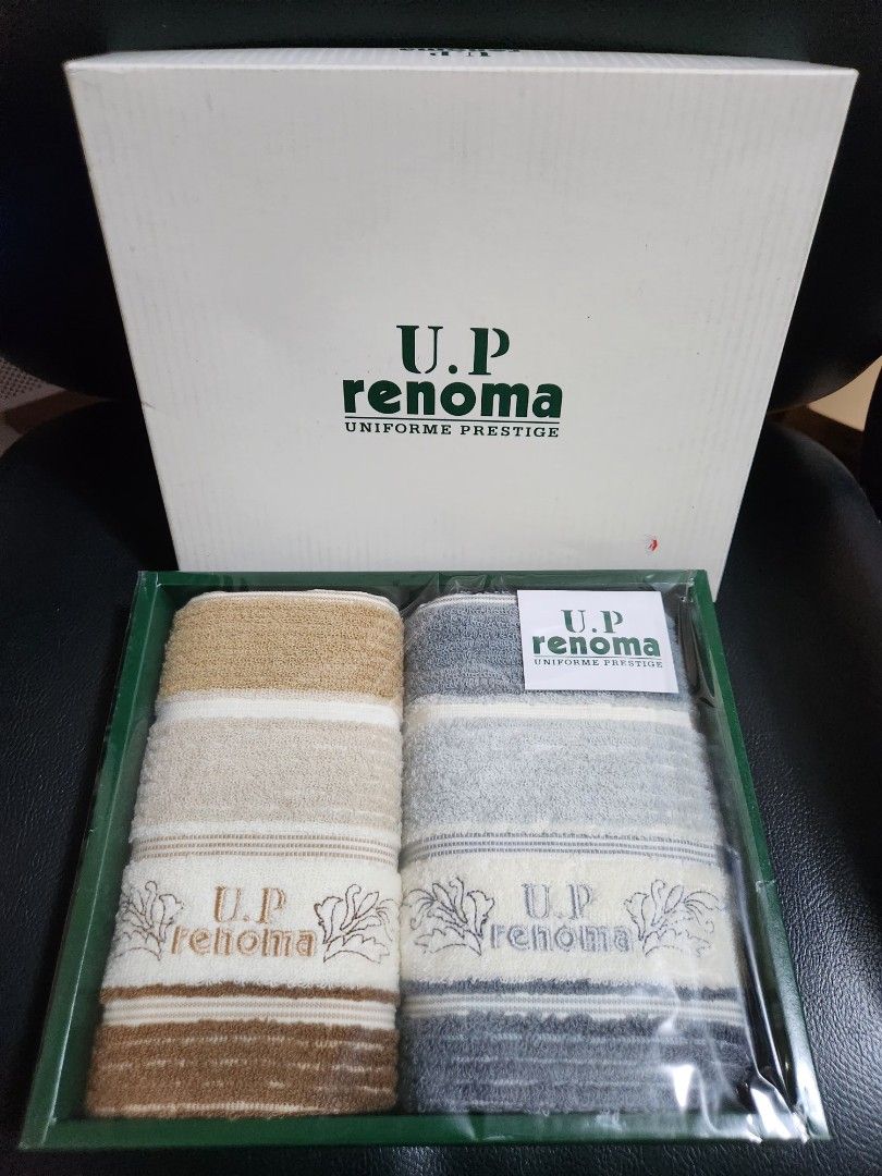 UP Renoma Paris Hand Towel (Category: Bedding & Towels) located in Makati City. Submitted by jstreasuredfinds (Listing ID 1422140967, Image 1). Description: Upgrade your everyday essentials! 🧡 🤍 💙 Brandnew UP Renoma Hand Towel – soft, durable, and classy. Perfect for moms, students, and professionals who love quality. P400 2pcs #uprenoma #premiumgift #handtowel #brandnew #japantowel.
