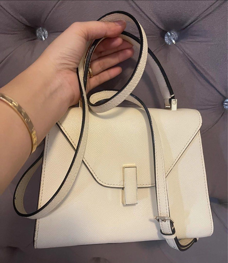 Valextra Iside Crossbody Bag (Category: Luxury Bags & Wallets) located in Roxas City. Submitted by lynngreyartillero (Listing ID 1422179154, Image 3). Description: Valextra Iside Offwhite 🤍🤍🤍 Pretty pa like new very minimal sign if usage lng 🤍🤍🤍 Selected ukay bags ang ganda nito! 🤍🤍 Made In Italy Rare brand🤍🤍🤍 Pls see photos for details pwd po kayo mag offer at magpa send ng more photos.. Pwd cod bsta may half dp.. But mas prefer ko an
