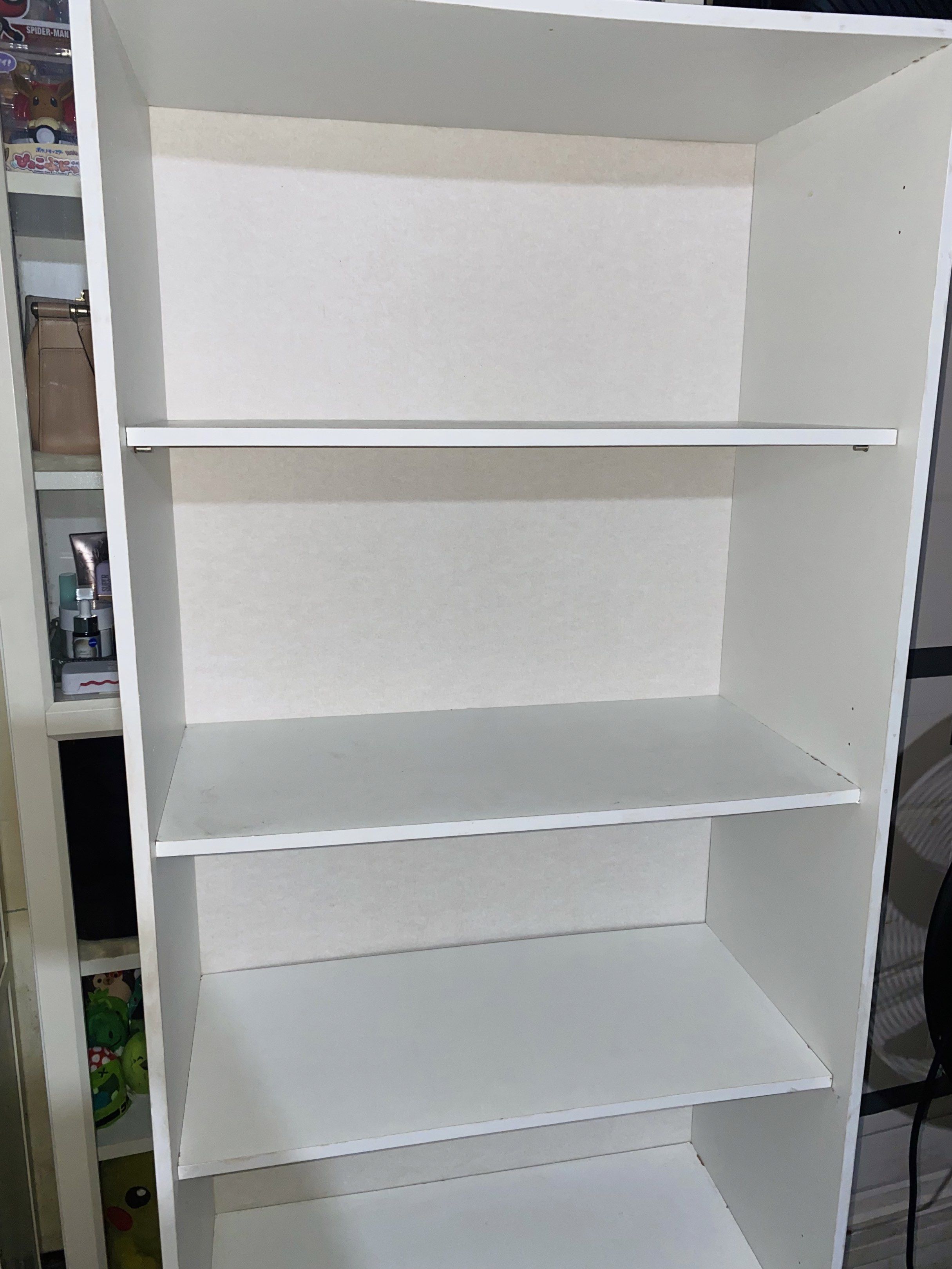 Wooden Bookcase with Drawers (Category: Shelves, Cabinets & Racks) located in Manila. Submitted by glen_n (Listing ID 1422111543, Image 2). Description: Bookcases, wooden bookshelves, storage cabinets ✔️Material: MDF board ✔️Size: 60 * 30 * 165CM Used Bookshelf with 2 Drawers – Still Sturdy & Functional ✔️ With 2 drawers ✔️ Great for books, toys, or storage ⚠️ Issue: The door is no longer included (it was broken). There are minor flaws/chips (ple