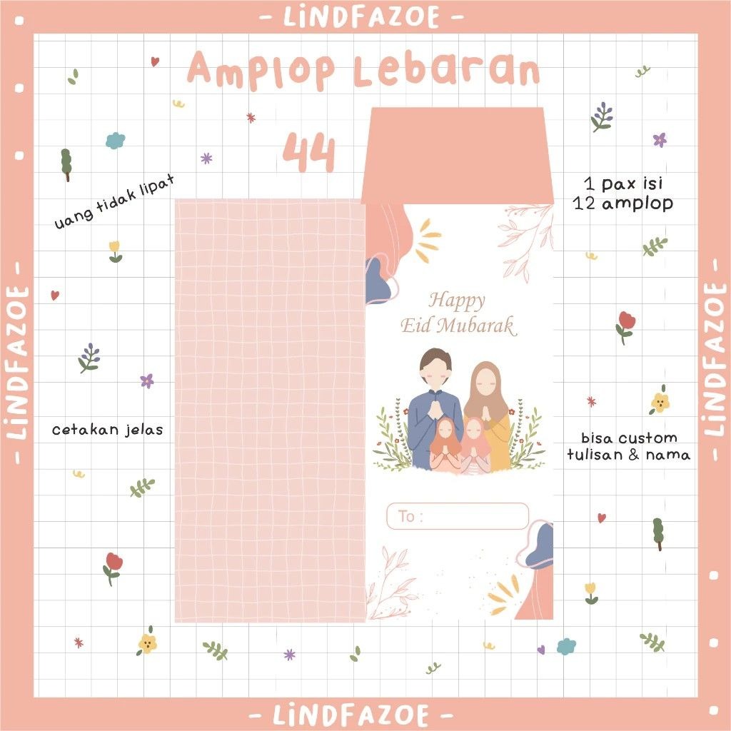 12 pcs Customized envelope customized raya envelope customized hari ...