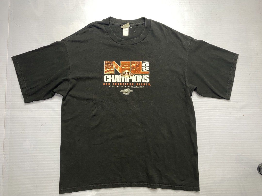 2002 San Francisco Giants T-shirt (Category: Tshirts & Polo Shirts ) located in Santa Rosa. Submitted by wakinagcon (Listing ID 1422340261, Image 1). Description: Measurements (inch) Length: 29 Width: 24 Sleeves: 9 Fits Large to Extra Large Condition: minimal fade and slight cracks on print .