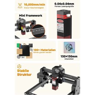 ACMER Laser Engraver 6W S1 Portable Laser Cutter And Engraver CNC Machine For DIY,Wood,Metal,Acrylic,Leather,etc. Laser Class4, 6000mW
