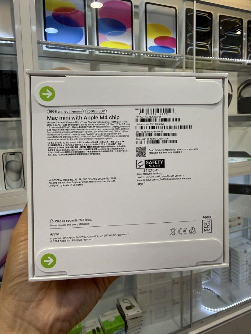 Apple Mac mini M4 chip (Category: Hard Disks & Thumbdrives) located in Pasig City. Submitted by bhino (Listing ID 1422387756, Image 3). Description: Mac mini m4 chip 16ram/256GB Brand new 1 year warranty Apple Store Sealed Cash on delivery Pick up s store We do physical shop Mode of payment Cash gcash bank transfer Credit card Qr PH.