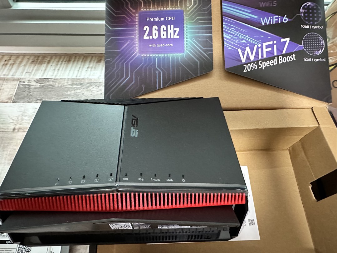 ASUS RT-BE86U BE6800 Dual Band WiFi 7 Router, Computers & Tech, Parts ...