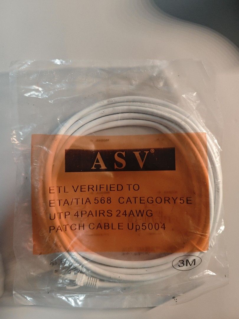 ASV UTP Cat5e Network Cable - 3M