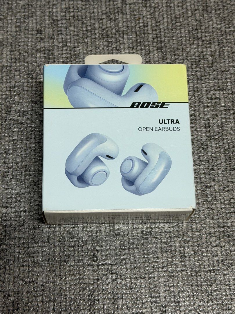 Bose Ultra Open Earbuds (Category: Earphones) located in Valencia. Submitted by pawprint22 (Listing ID 1422340505, Image 1). Description: - Used less than 5 times - Bose Ultra Open Earbuds - Open-ear listening experience - Light blue color if in doubt, please check my profile. i dont own anything fake… rfs: decluttering .