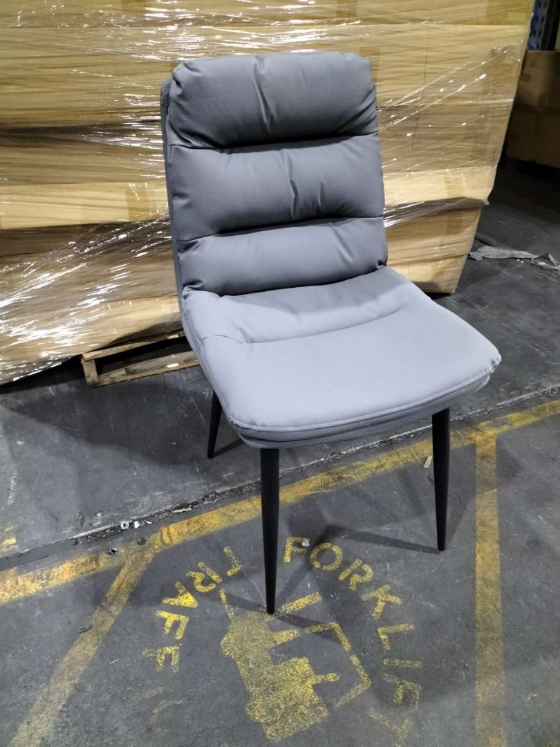Brighton Dining Chair Set of 2 – Grey L-PU Upholstery, Powder-Coated Legs & Modern Comfort Design (Category: Furniture) located in Brisbane. Submitted by priceworth_brisbane (Listing ID 1422271182, Image 2). Description: Elevate your dining space with the Brighton Dining Chair Set, featuring sleek grey L-PU upholstery, supportive cushioning, and sturdy powder-coated legs. Designed for both comfort and durability, this contemporary set adds a soph
