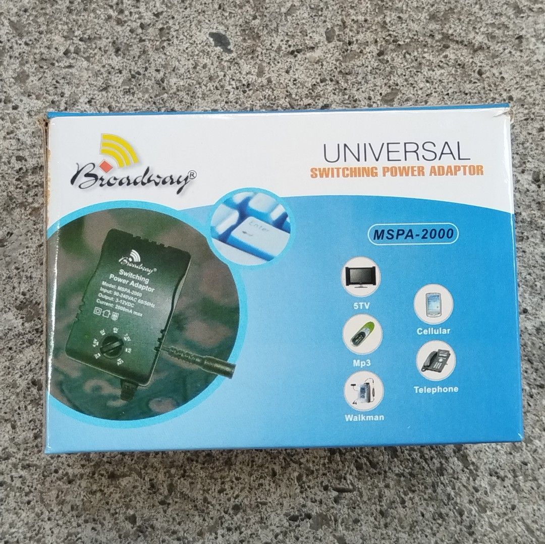 Broadway Universal Switching Power Adaptor MSPA-2000 (Category: Cables & Adaptors) located in Iloilo. Submitted by pinspirewitha (Listing ID 1422387997, Image 3). Description: Used once. .