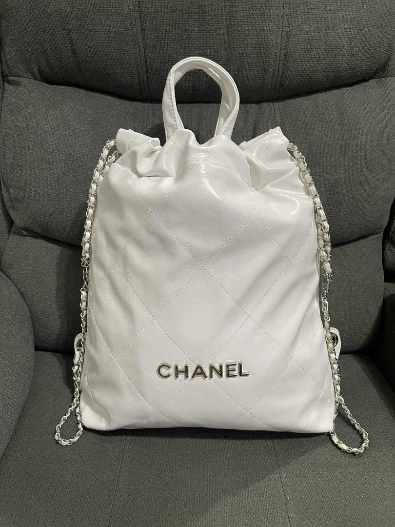 Chanel 22 Backpack (Category: Luxury Bags & Wallets) located in Quezon City. Submitted by luxxechic (Listing ID 1419265723, Image 1). Description: coded with microchip real leather good as new no issue japan preloved mop: gcash.